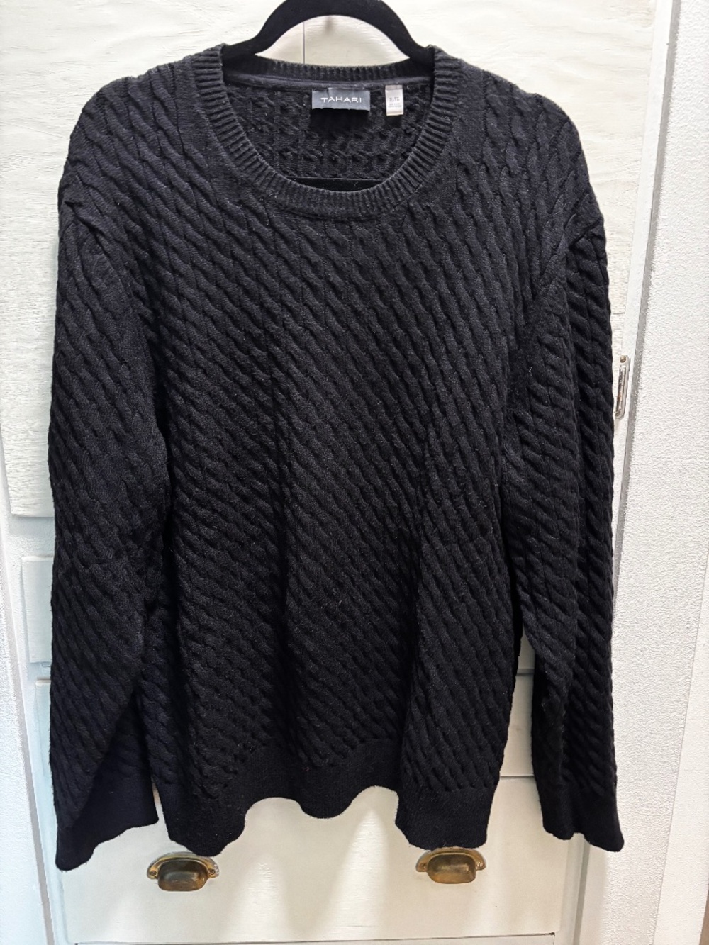 Black Tahari crewneck sweater